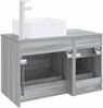 vidaXL Badezimmermöbel-Set 2 pcs Grau Sonoma Holzwerkstoff 3403965 Bild 5