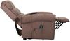 Fernsehsessel HWC-K63, Relaxsessel, Liegefunktion Aufstehhilfe Massage Heizfunktion, Stoff 220g/m² Chenille ~ braun Bild 5
