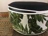 Primaster Sitzpouf aufblasbar weiß grün Ø 53 x 23 cm mit tropischen Blättern Bild 3