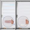 Sekey Doppelrollo Klemmfix ohne Bohren für Fenster Blickdicht 75x150 cm Weiß Bild 4