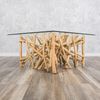 Teak Couchtisch DRIFT Natural 70x70 cm Driftwood Wohnzimmertisch Sofatisch Bild 4