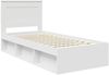 vidaXL Bettrahmen mit Kopfteil Weiß 75 x 190 cm Massives Kiefernholz 3410144 Bild 4