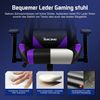Adormii Gaming-Stuhl Gaming Stuhl ergonomisch Gaming Chair Bürostuhl verstellbare (Gaming Stuhl mit verstellbaren Lendenkissen, Armlehne und Kopfstütze, Gamer Stuhl Bequeme Sitzkissen), gepolsterter Gaming-Stuhl, bis 150 kg Belastbarkeit Bild 3
