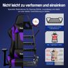 Adormii Gaming-Stuhl Gaming Stuhl ergonomisch Gaming Chair Bürostuhl verstellbare (Gaming Stuhl mit verstellbaren Lendenkissen, Armlehne und Kopfstütze, Gamer Stuhl Bequeme Sitzkissen), gepolsterter Gaming-Stuhl, bis 150 kg Belastbarkeit Bild 2