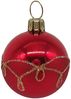 Christbaumkugel Ø4cm, rot matt, Tropfen - Schatzhauser Weihnachtsschmuck Bild 1