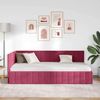 vidaXL Eckbettgestell mit Kopfteil Weinrot 90 cm x 200 cm Samt 42016392 Bild 3