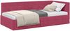 vidaXL Eckbettgestell mit Kopfteil Weinrot 90 cm x 200 cm Samt 42016392 Bild 2