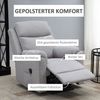 HOMCOM Relaxsessel TV-Sessel mit Schlaffunktion, Liegefunktion (Fernsehsessel, 1-St, Aufstehesessel), für Wohnbereich, Hellgrau Bild 3
