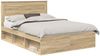 vidaXL Bettrahmen Sonoma-Eiche 150 x 200 cm Massives Kiefernholz 3409745 Bild 2