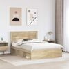 vidaXL Bettrahmen Sonoma-Eiche 150 x 200 cm Massives Kiefernholz 3409745 Bild 3
