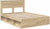 vidaXL Bettrahmen Sonoma-Eiche 150 x 200 cm Massives Kiefernholz 3409745 Bild 4