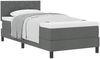 vidaXL Boxspringbett mit Kopfteil Dunkelgrau 90 x 190 cm Stoff 3338728 Bild 2
