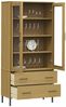 vidaXL Bücherschrank OSLO Metallbeine Braun 85x35x172,5 cm Massivholz 350991 Bild 3