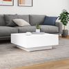 Couchtisch, Sofatisch mit LED-Leuchten Weiß 80x80x31 cm Bild 5