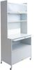 Küchenschrank HWC-O53, Küchenregal Schrank Arbeitsplatte Schrankfächer rollbar Metall 175x80x42cm ~ weiß Bild 5