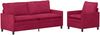 vidaXL Sofa Set 2 pcs Weinrot Samt 3417113 Bild 2