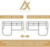 AX LIVING Ecksofa Klein mit Schlaffunktion Dolceo Graphit Steppung 206 Bild 5