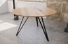 Runder Esszimmertisch massiv Eiche Schweizer Kante 100 cm Hairpin schwarz DREAM 83747126 Bild 2