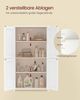 VASAGLE Badschrank mit 4 Türen, Badezimmerschrank mit höhenverstellbaren Einlegeböden, Shaker-Stil, weiß Bild 4