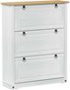 vidaXL Schuhschrank Corona Weiß 99 x 32 x 122 cm Massives Kiefernholz 42024954 Bild 2