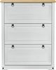 vidaXL Schuhschrank Corona Weiß 99 x 32 x 122 cm Massives Kiefernholz 42024954 Bild 4