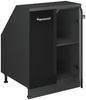 Dachschrägenschrank Rion Schwarz Hochglanz 60x81.6 cm mit 2 Türen, Schrankkorpus 60 cm Tiefe Vicco Bild 4