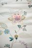 PIP Studio Perkal Bettwäsche 135x200 Kili Flower White Blüten Ranken Wende sand Bild 3