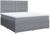 vidaXL Boxspringbett mit Matratze Hellgrau 180x200 cm Stoff 3292135 Bild 2