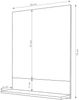 Wandspiegel mit Ablage HWC-B19 Hochglanz 75x60 cm ~ schwarz Bild 5