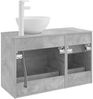 vidaXL Badezimmermöbel-Set 2 pcs Betongrau Holzwerkstoff 3403947 Bild 5