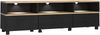 FORTE Lakmos TV-Unterschrank, Holzwerkstoff, Braun/Schwarz, 161,6 x 48,5 x 41,3 cm Bild 4