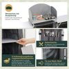 Sekey Campingschrank XXL Faltbar Campingküche mit Aluminiumgestell inkl. Windschutz und Tragetasche, Grau Bild 4