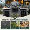 Sekey Campingschrank XXL Faltbar Campingküche mit Aluminiumgestell inkl. Windschutz und Tragetasche, Grau Bild 5