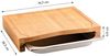 KESPER® Schneidebrett Brett mit Auffangschale und Saftrille, 36,5 x 28,5 cm, Bambus, Edelstahl, besonders langlebig und messerschonend Bild 4