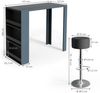 Bartisch-Set Anthrazit 57 x 117 cm mit 2 Barhockern Vicco Bild 3