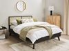 Bett mit Lattenrost MONPAZIER 140 x 200 cm Rattan Schwarz Bild 3