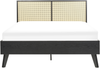 Bett mit Lattenrost MONPAZIER 140 x 200 cm Rattan Schwarz Bild 4