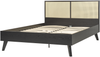 Bett mit Lattenrost MONPAZIER 140 x 200 cm Rattan Schwarz Bild 5