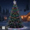 LMaxhome LED-Lichterkette Wasserfall Weihnachtsbaum Beleuchtung Stern Außen Garten, 350-flammig, 3.47M, 8 Modi mit Fernbedienung, Topper Mondstern, Timer Bild 5