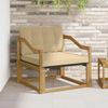 vidaXL Outdoor-Sofagarnitur Massives Akazienholz und Textilene Weiß 3439075 Bild 1