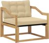 vidaXL Outdoor-Sofagarnitur Massives Akazienholz und Textilene Weiß 3439075 Bild 2