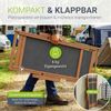 JUSKYS® Sonnenliege Tavira Anthrazit - Klappbar, 3-fach verstellbare Rückenlehne, mit abnehmbarem Kopfpolster, wetterfest, geöltes Akazienholz, 2er Set Bild 3
