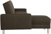 Just Fashion Funktionssofa Flachgewebe Braun Metall Chromfarben Bild 5