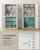 SONGMICS Aktenschrank mit 4 Türen, 5 Ebenen & 2 Schlössern, Stahl Mattgrau, 40x80x180 cm Bild 3