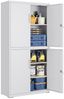 SONGMICS Aktenschrank mit 4 Türen, 5 Ebenen & 2 Schlössern, Stahl Mattgrau, 40x80x180 cm Bild 5