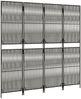 vidaXL Paravent 4-tlg. Grau Poly Rattan 365378 Bild 4