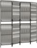 vidaXL Paravent 4-tlg. Grau Poly Rattan 365378 Bild 2