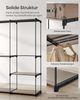 SONGMICS Kleiderschrank, Kleiderschränke, freistehende Garderobe, mit Kleiderstangen, Garderobenständer, Stoffablagen, Metallrahmen, 138 x 43 x 182 cm, Taupe RYGDE025R02 Bild 3