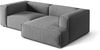 Micadoni Ecksofa Nuria 3-Sitzer Rechts Samt Grau Bild 3