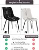 WOLTU 6 x Esszimmerstühle 6er Set Esszimmerstuhl Küchenstuhl Polsterstuhl Design Stuhl mit Rückenlehne, mit Sitzfläche aus Samt, Gestell aus Metall, Schwarz, BH142sz-6 Bild 3